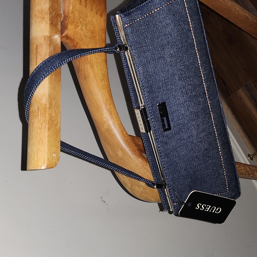 Guess denim small strapped purse